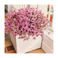 Geegoods 16 Bundles Pink Artificial Mums Flowers for Outdoors