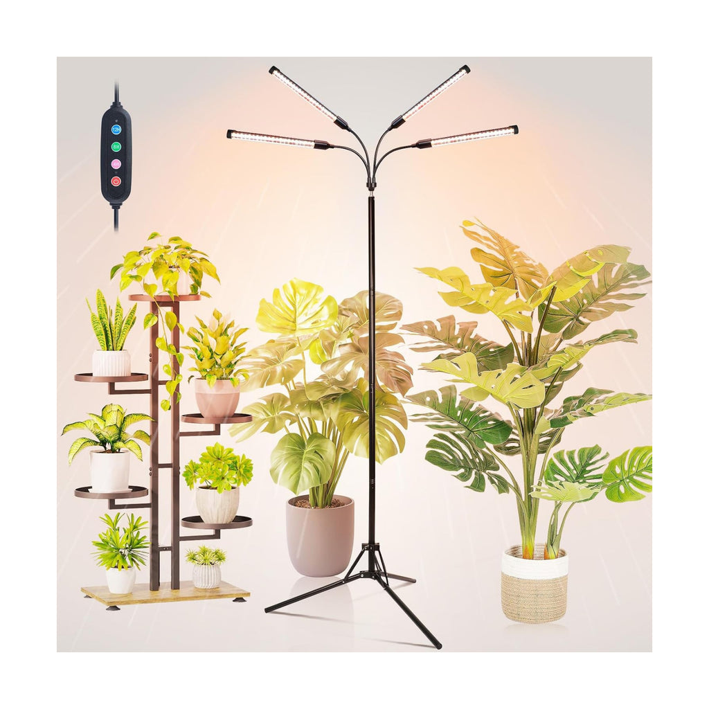 FECiDA Standing Grow Light with Upgrade Stand for Indoor Tall Plant, Bonsai | 36 Watt Power Draw, Super Bright, 5-Mode