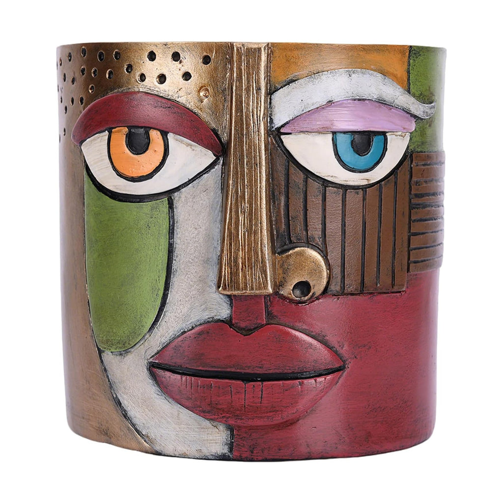 DOVDOV Abstract Face Planters, Unique Face Planters, Perfect for Indoor Plants, Fun Face Planters, Colorful Plant Pots