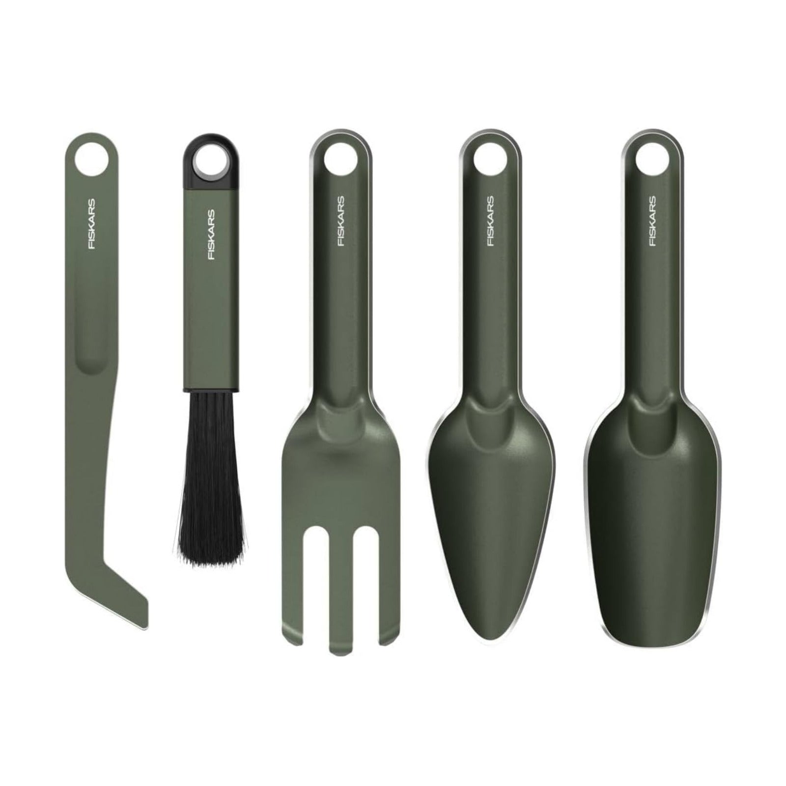 Fiskars Urban Plant Care Planting Tools Set, 5-Piece | All-in-One Kit for Indoor Plants, Space Saving Design, Stainless