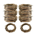 12Pcs 2.36Inch Natural Grapevine Wreaths, Vine Branch Wreath Rattan Circle for DIY Christmas Holiday Craft Wedding Home Decoration Wall Hanging Supplies