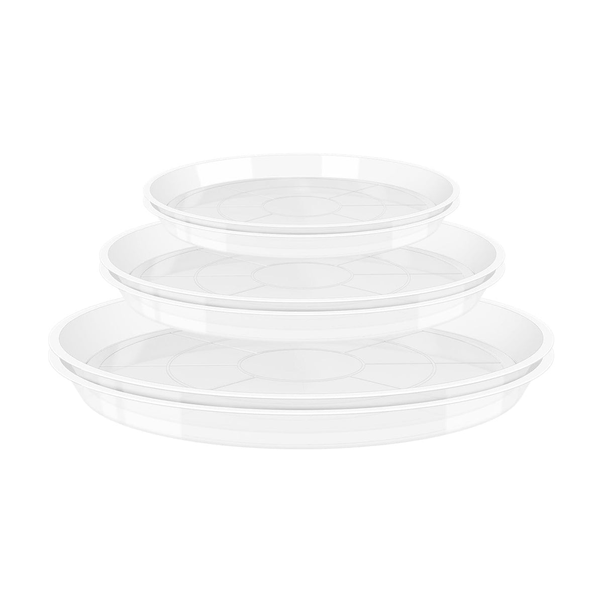 6Pack Plant Saucer, 3 5 7 9 11 13 15 17 19 21 in Plastic Plant Tray