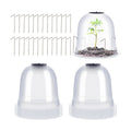Zopeal 20 Pcs Large Garden Cloche Humidity Plant Dome 10.24" Dia x 8.27" H Reusable Thick Garden Plant Protector Covers