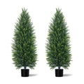 Grooy 5FT Artificial Cedar Topiary Tree with Pot