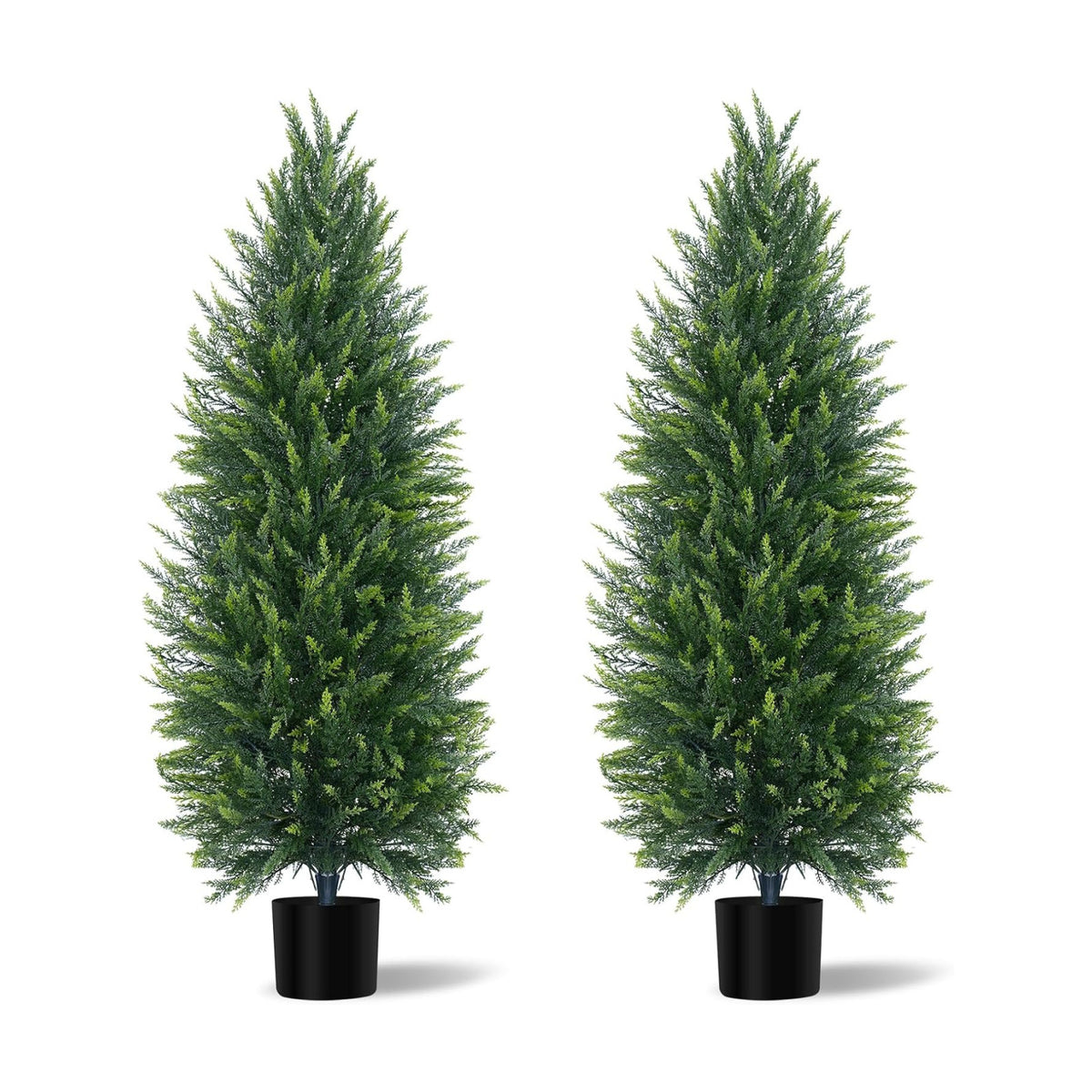 Grooy 5FT Artificial Cedar Topiary Tree with Pot