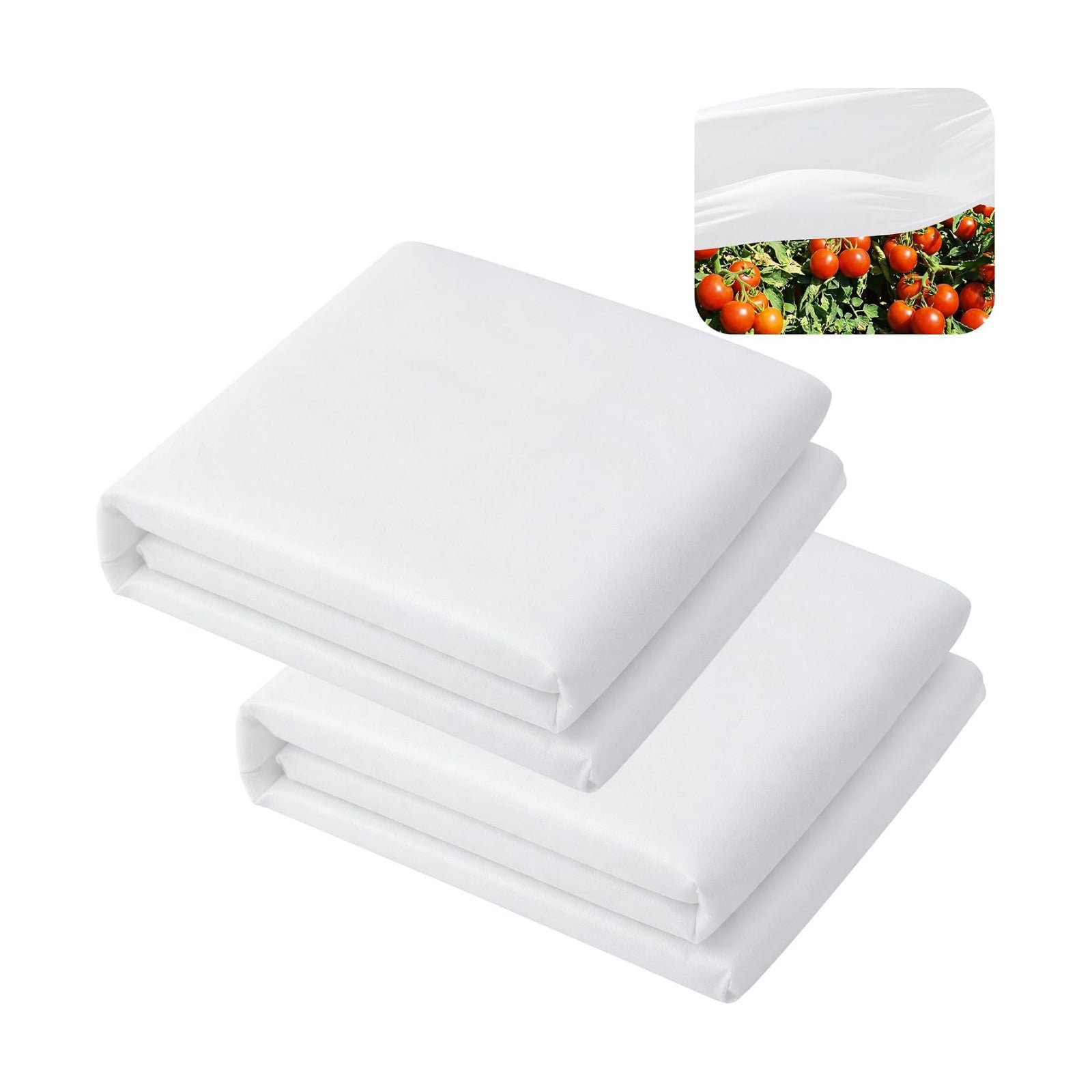 DECOHS 2 Pcs Plant Sun Protection Cloth, 30 x 10 Ft Garden Plant Shade Cloth, Non-Woven White Light Refraction Sunshade