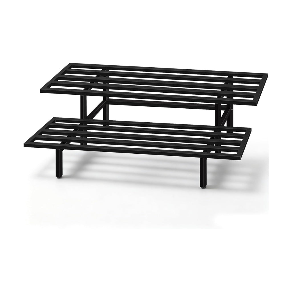 Heavy Duty Plant Stand Outdoor Indoor, Large Metal 48" L x 10" W x 12" H | Plant Stands Indoor Outdoor 2-Tier Flower
