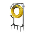 Garden Hose Holder for Outside,Heavy-Duty Metal Hose Hanger Rack | Freestanding & Detachable Metal Hose Holder for yard