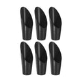 M METERXITY 6-Pack Bonsai Soil Scoops, Plastic Garden Soil Scoops Bucket Shovel Potting Scoopers for Transplanting/Flower Planting/Plant Succulent, Colorful Small Gardening Tools [Black]