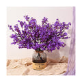 10 Pcs Fake Flowers, Real Touch Babys Breath Artificial Flowers, Purple