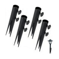 4-Pack Flag Pole Ground Stake,Flagpole Brackets, Compatible with Diameters Ranging from ½“ to 1 ¼”,Suitable for
