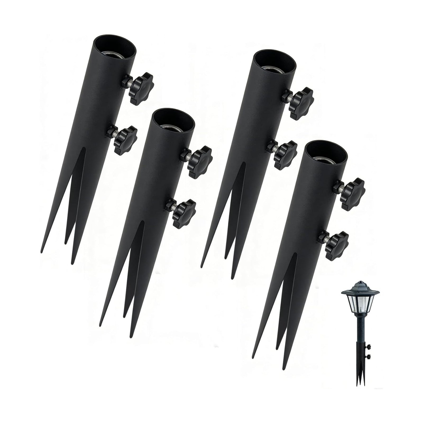 4-Pack Flag Pole Ground Stake,Flagpole Brackets, Compatible with Diameters Ranging from ½“ to 1 ¼”,Suitable for