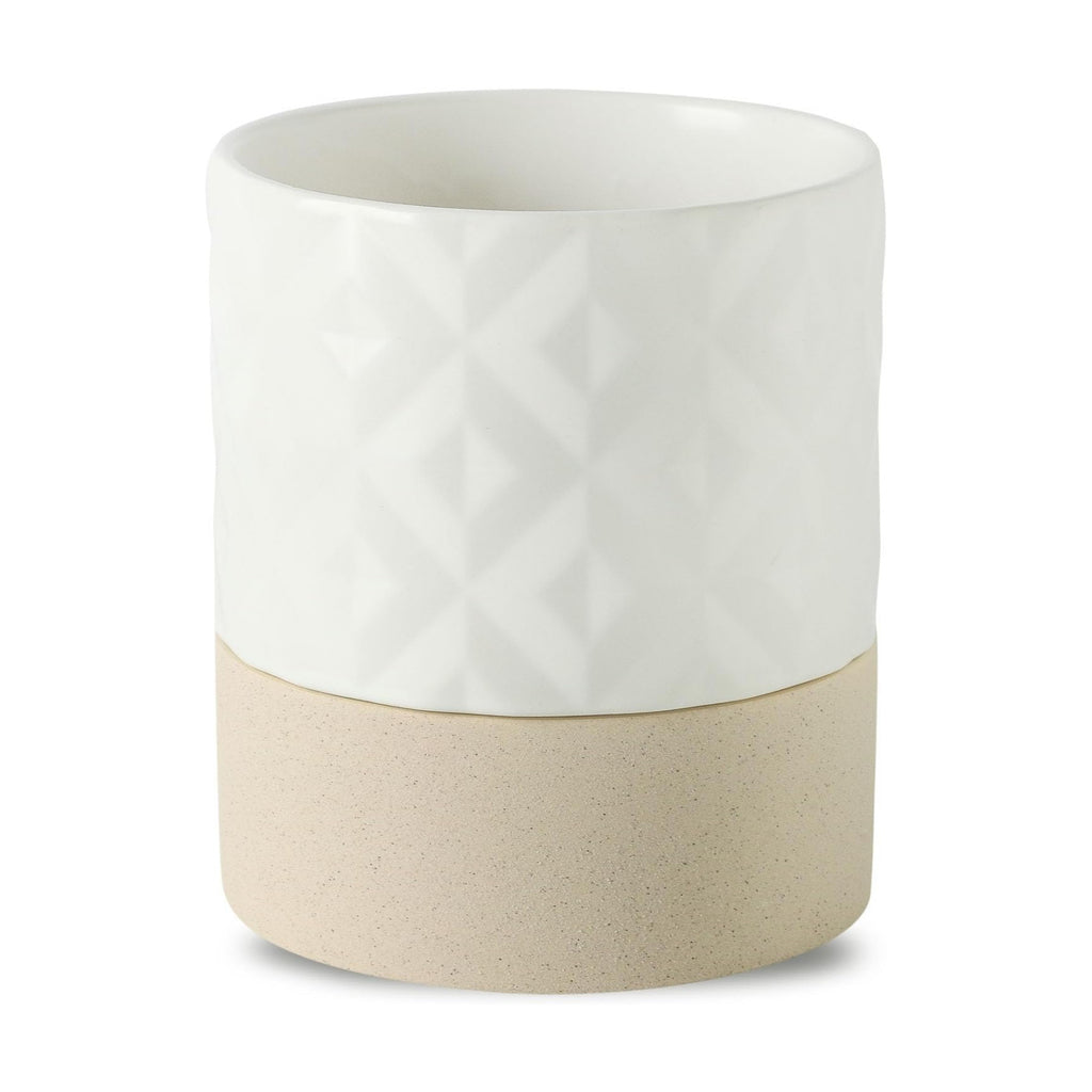 Nihow Ceramic Self Watering Plant Pot for Indoor Plants, 6 Inch,Cream White
