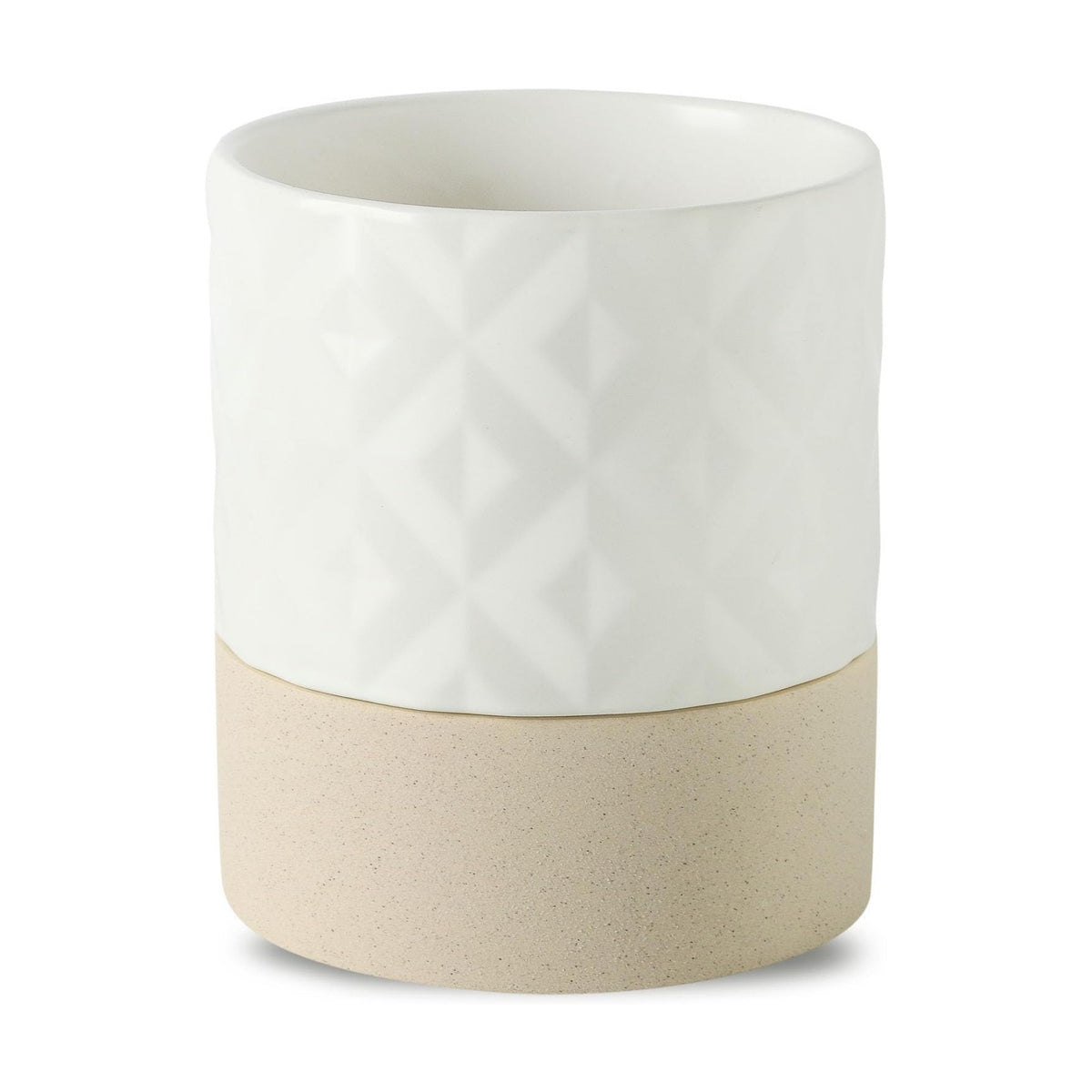 Nihow Ceramic Self Watering Plant Pot for Indoor Plants, 6 Inch,Cream White