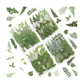 LUXEEASE 84P Dried Pressed Leaves, Earthy Green