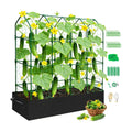 Large Cucumber Trellis for Climbing Plants Outdoor with Grow Bag,67" Tall Metal U-Frame Plant Trellis for Cucumber with