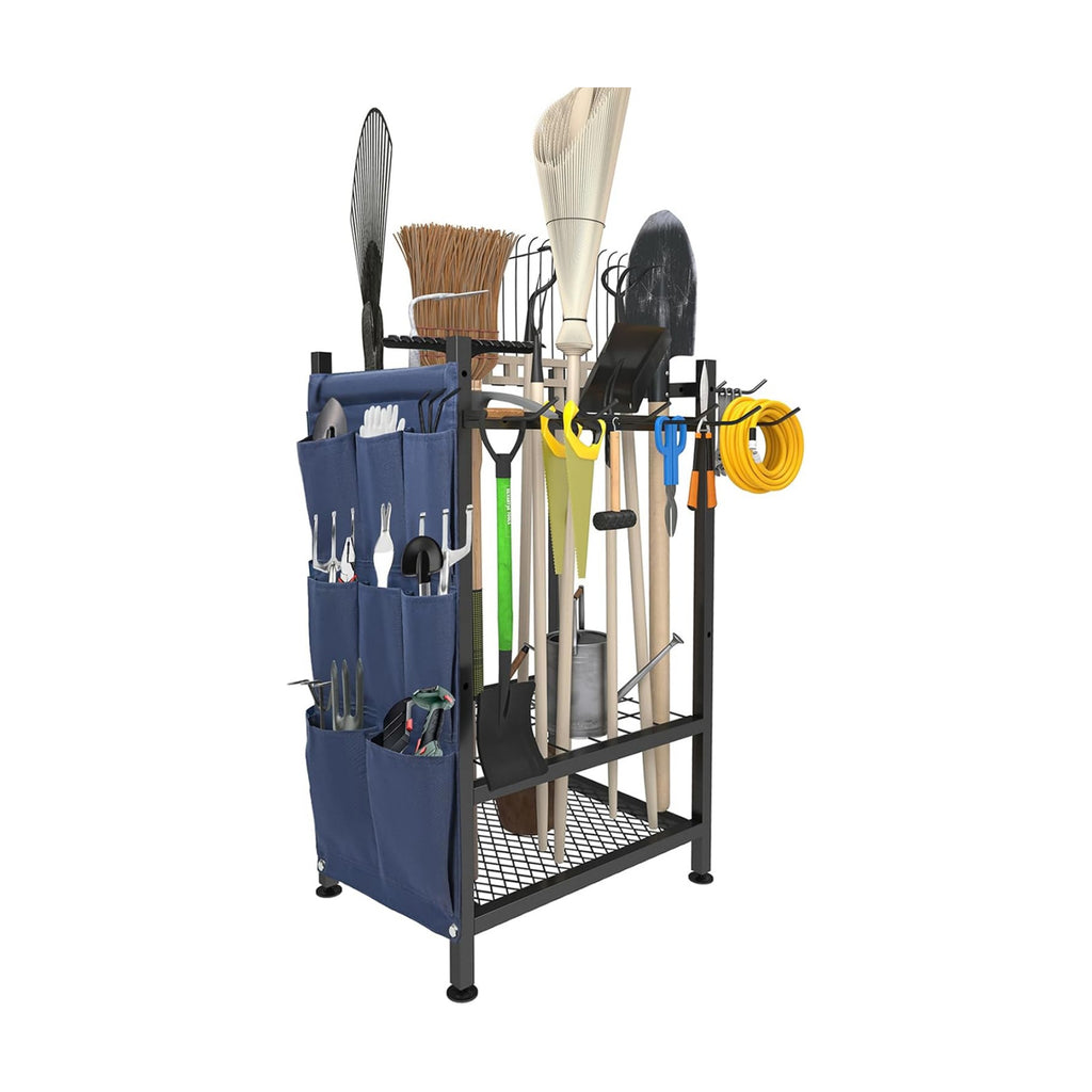 Garden Tool Organizer, Garden Yard Tool Rack for Garage, Garage Organization and Storage, Metal Yard Tools Storage up