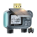 2 Zone Solar Water Timer, Hose Timer with Solar Charging | Sprinkler Timers for Garden Hose with Auto/Manual/Rain Delay