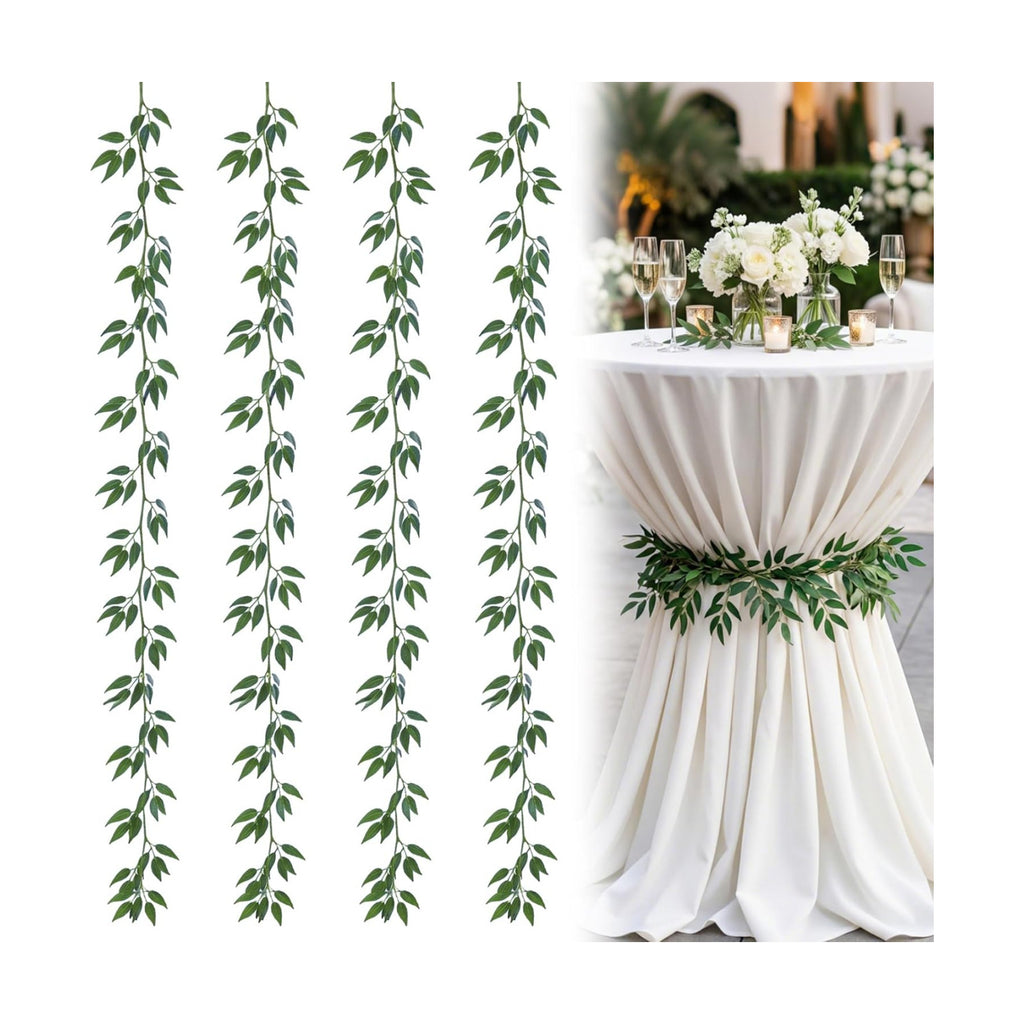 6 Pack Ruscus Garland Wedding Cocktail Table Ties Faux Greener