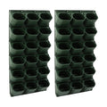 Wall Mounted Vertical Garden Planter with 36 Pots, 6 Row Vertical Stackable Hanging Planters, Indoor Outdoor Flower Pot