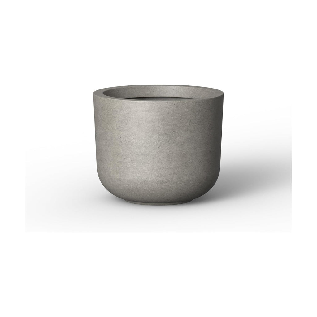Kante Weathered Concrete Planter 9" Dia All-Weather Round Small Pot | Handcrafted Cement Capsule, Anti-Frost & UV
