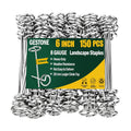 150 PCS Landscape Fabric Staples Stakes, Larger Circle Top Pin 4MM | Heavy Duty Thickened 8 Gauge, 1.5 Inch Circle Top