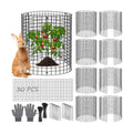 30 Pcs Plant Protectors from Animals, 16x12 Inch Large Metal Plant Cages Chicken Wire Cloche with Zip Ties and Stakes