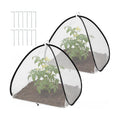 2 Pcs Pop Up Insect Barrier Plant Cover Tent, 22 x 22 x 22 Inch Foldable Garden Plant Protectors Mesh Enclosure, Garden