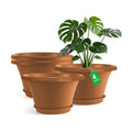 Quarut 12 Inch Pots for Plants,4 Pack Large Flower Pots with Saucer