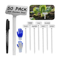 304 Stainless Steel Plant Label, 50 Waterproof Metal Plant Label Stakes and Marker Pen, 7.87" Garden Markers for