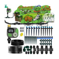 Drip Irrigation System with Water Timer for Garden,Main ID 1/2inch 16.5Ft And 1/4inch 96Ft Water Hose, Automatic