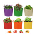 6 Pack 15 Gallon Grow Bags, Colorful Fabric Plant Pots with Handles, Garden 10 Gal Fabric Grow Pots, Vegetable Plant