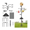 MoKo Bird Feeder Pole, 92 in Bird House Pole Squirrel Baffle 9 Prong Base
