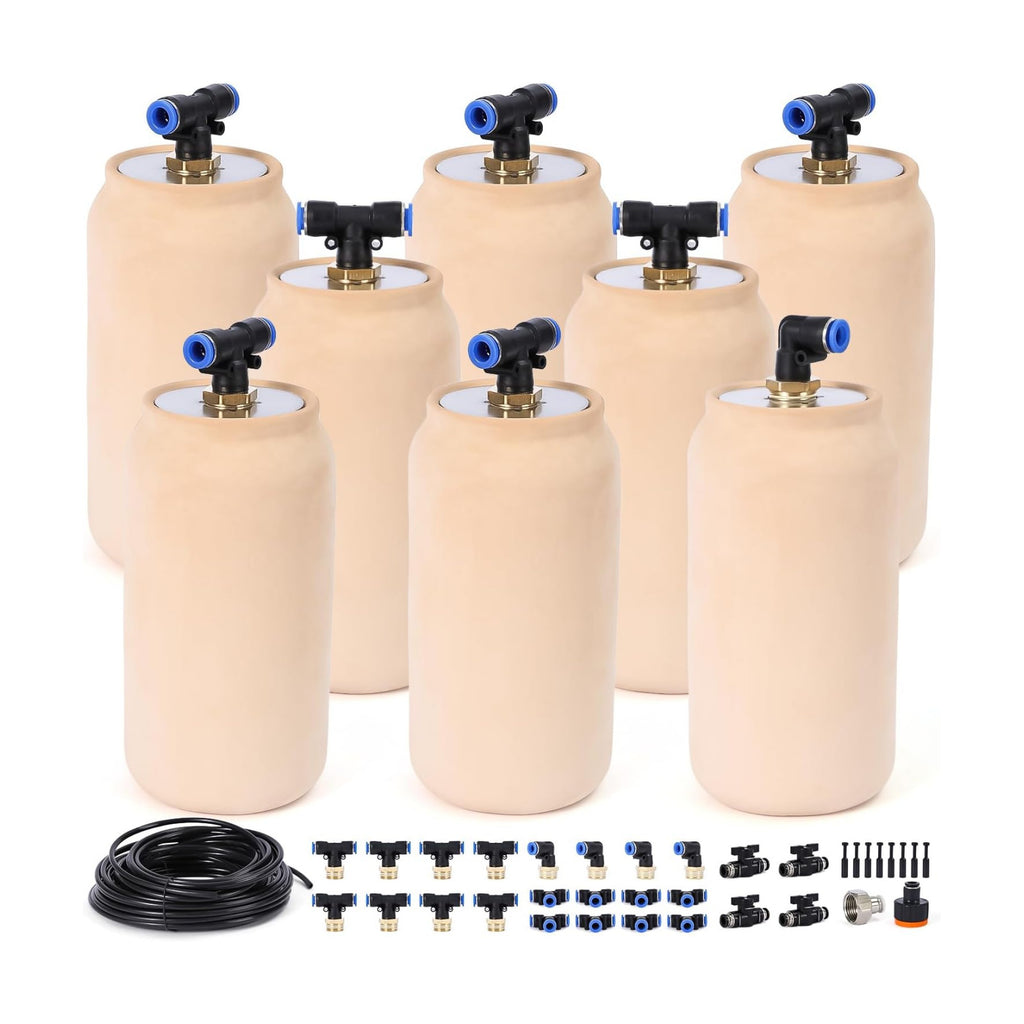 8pcs 3.5x3.5x7in Olla Pot 30oz Insert Devices for Vacation Garden Use Drip Irrigation System Olla Watering System