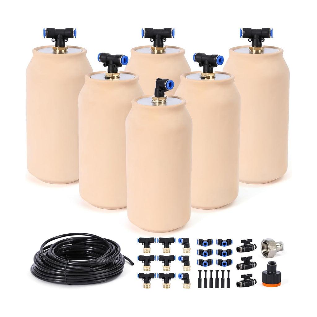 6pcs Ollas IIrrigation System Large Classic Self-Watering Ollas Self Watering 41oz Olla Watering System 4x4x8in Classic
