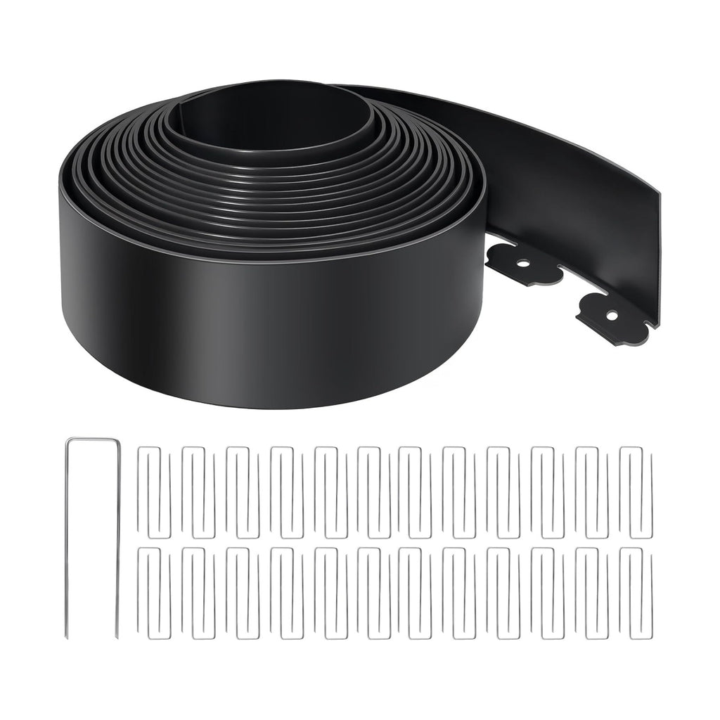 Landscape Edging 4 Inch Tall No Dig Garden Edging Border 60FT with 60 Metal Stakes,Lawn Edging for Yard, Flower Bed and