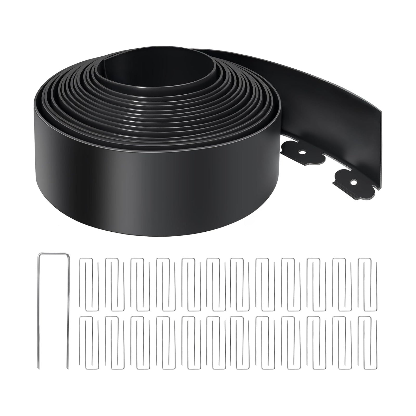 Landscape Edging 4 Inch Tall No Dig Garden Edging Border 60FT with 60 Metal Stakes,Lawn Edging for Yard, Flower Bed and