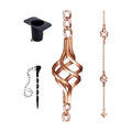 APX Gutter Rain Chains 11 Ft, Decorative Downspout Set with Hook & Anchor. | Cooper 11 Spiral Cups, Heavy Duty &