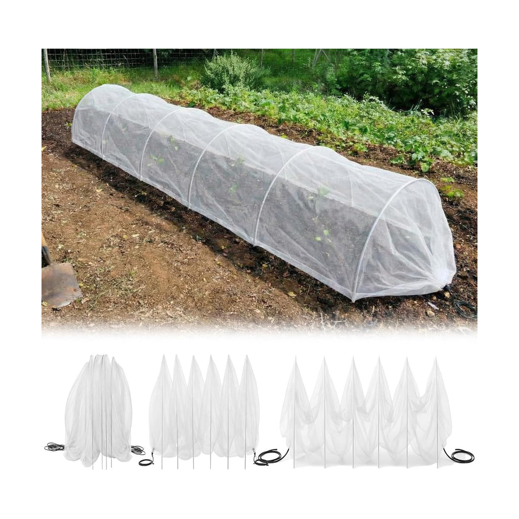 1 Pcs 18 x 118 inch Mesh Garden Greenhouse Tunnel Netting Protection Netting Pest Barrier Vegetable Plant Ultra Fine