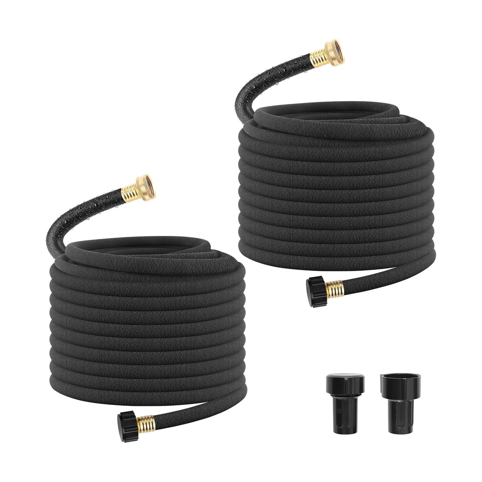 Kalolary 100FT Soaker Hose 1/2" Drip Hose for Garden 80% Water Saving Drip Hose with Brass Connectors Drip Irrigation