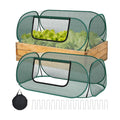 2-Pack Raised Garden Bed Covers, 45" x 22" x 17" Mesh Crop Cage, Pop-Up Plants Cover with 30% Shade Cloth for Seedlings