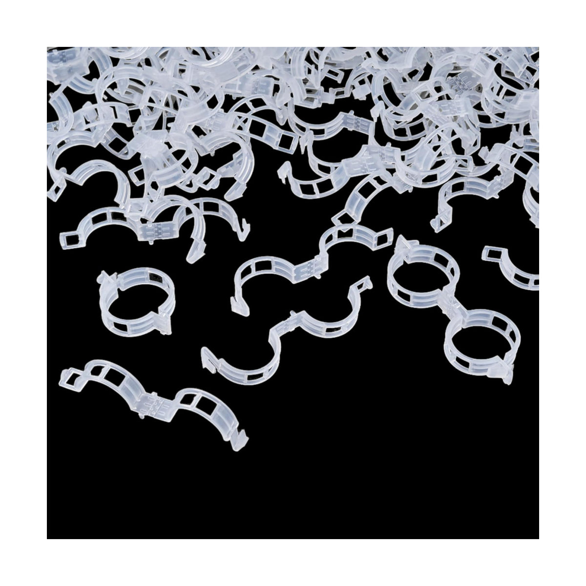 100Pcs Garden Vine Plant Support Clips,Plastic Fixing Clips for Securing and Training Climbing Plants,Tomatoes,Grapes,Vine Vegetables and Potted Plant (100, White)