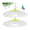 13.5-Inch Hummingbird Feeder Shade Dome Cover,Bird Feeder Rain Cover & Squirrel Shield, Weather Guard with Hanging Bird Feeders,Squirrel Proof for Shepherd's Hook Outdoors(Clear White) 2 Pack
