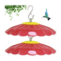 13.5-Inch Hummingbird Feeder Shade Dome Cover,Bird Feeder Rain Cover & Squirrel Shield, Weather Guard with Hanging Bird Feeders,Squirrel Proof for Shepherd's Hook Outdoors(Clear Red) 2 Pack
