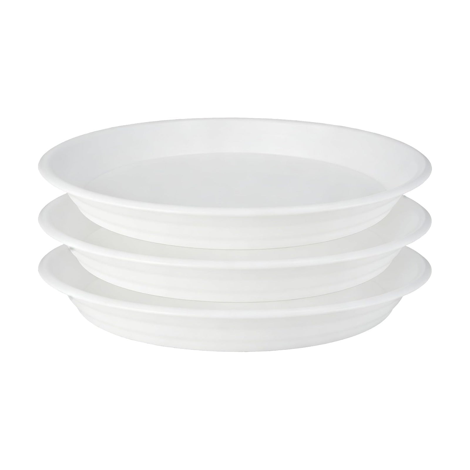 3Pcs Plant Saucer Tray, Heavy Duty Plastic Plant Drip Trays for Indoors and Outdoors, 6 8 10 12 14 16 inch Sizes