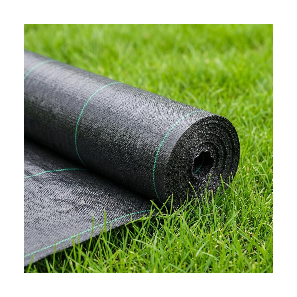 HOOPLE 4 ft x 100 ft Weed Barrier Landscape Fabric, 3.2 oz Heavy Duty Woven Geotextile Ground Cover, Water Permeable