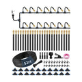 52FT 5/16" Misting Irrigation System for Garden with 20 Adjustable Nozzles | 360° Bendable Copper Nozzles, Quick