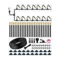 32FT 5/16" Misting Irrigation System for Garden with 10 Adjustable Nozzles | 360° Bendable Copper Nozzles, Quick