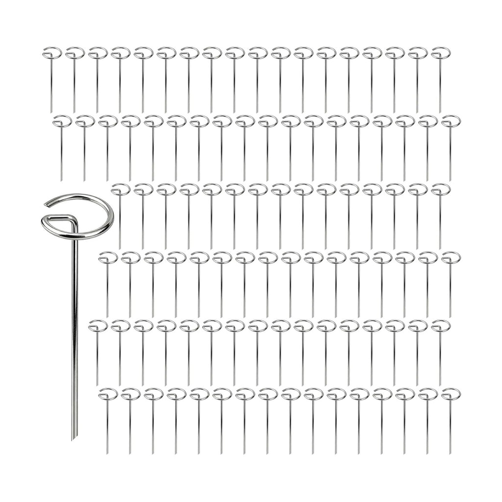 100 Pack Landscape Staples 8 Gauge 6 Inch Galvanized Garden Stakes SOD Pins Yard Lawn Spikes for Plant Cover, Tent