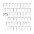 100 Pack Landscape Staples 8 Gauge 6 Inch Galvanized Garden Stakes SOD Pins Yard Lawn Spikes for Plant Cover, Tent